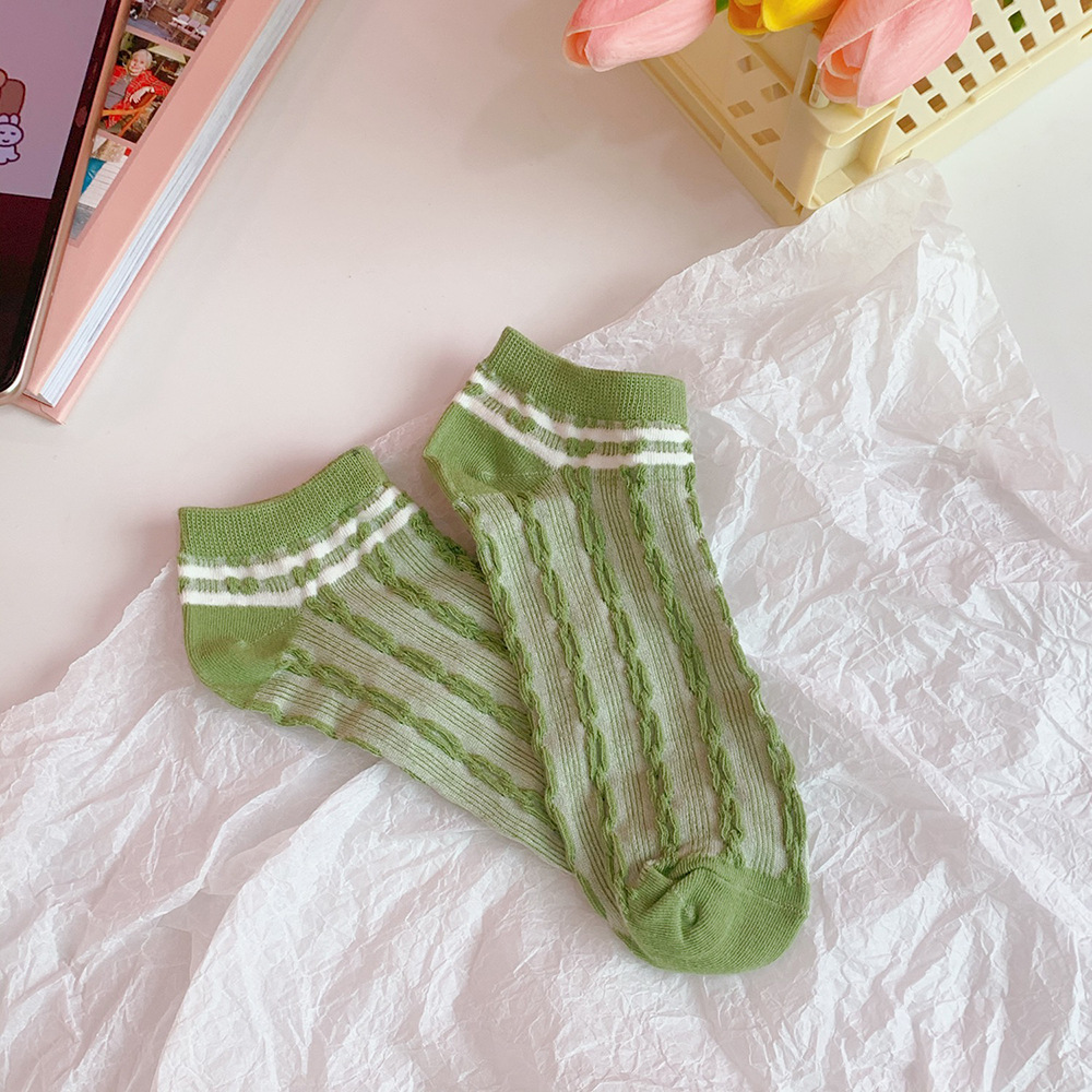 Women's Socks Korean Style Socks Harajuku Style Ins Trendy Avocado Green Spring and Summer Thin Women's Low Top Socks Women's Socks Korean Style Socks Harajuku Style Ins Trendy Avocado Green Spring and Summer Thin Women's Low Top Socks