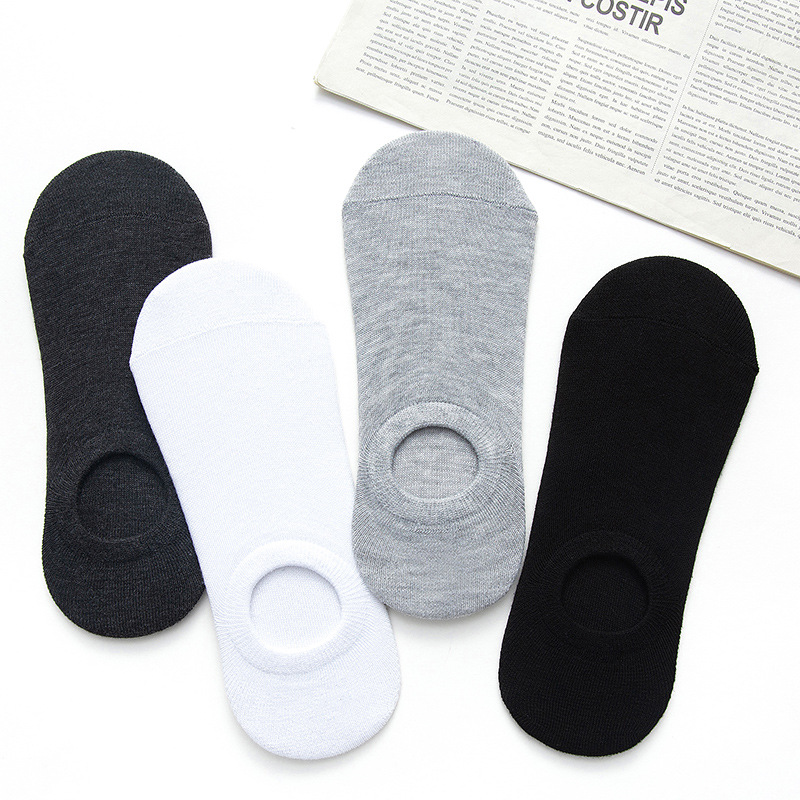 Socks Men and Women Pure Color Low-Cut Liners Socks Tube Socks Japanese Live Streaming Welfare Autumn and Winter Stall Supply Invisible Socks Men&#039;s Socks