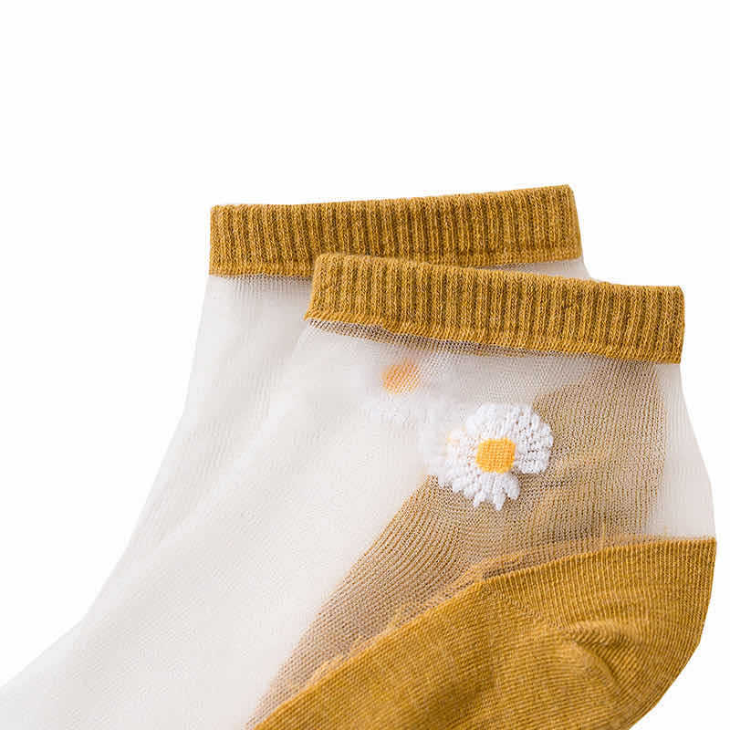 Socks Glass Stockings Summer Women&#039;s Thin Socks Stockings Breathable Stink Prevention Hosiery Shallow Mouth Socks Stall