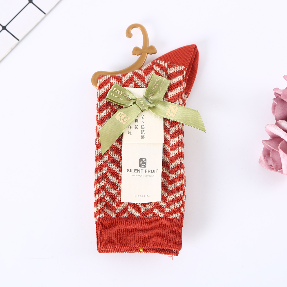 Two-Tone Twill Interwoven Jacquard-Free Two-Way Women&#039;s Socks Comfortable Breathable AAA Grade Antibacterial Women&#039;s Socks Size 22-24