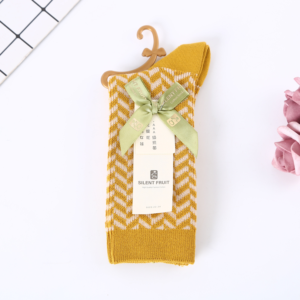 Two-Tone Twill Interwoven Jacquard-Free Two-Way Women&#039;s Socks Comfortable Breathable AAA Grade Antibacterial Women&#039;s Socks Size 22-24