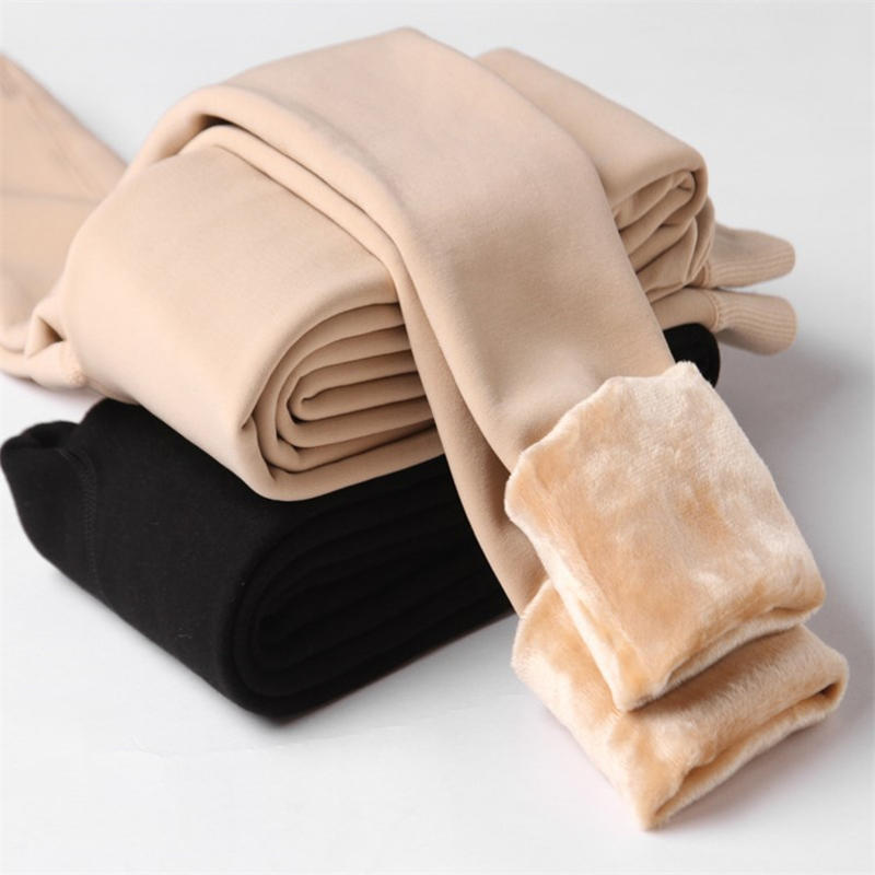 Spring Fleece-Lined Thickened Women&#039;s Leggings Pantyhose Mink Soft Mask Warm-Keeping Pants Superb Fleshcolor Pantynose Fake Transparent Socks