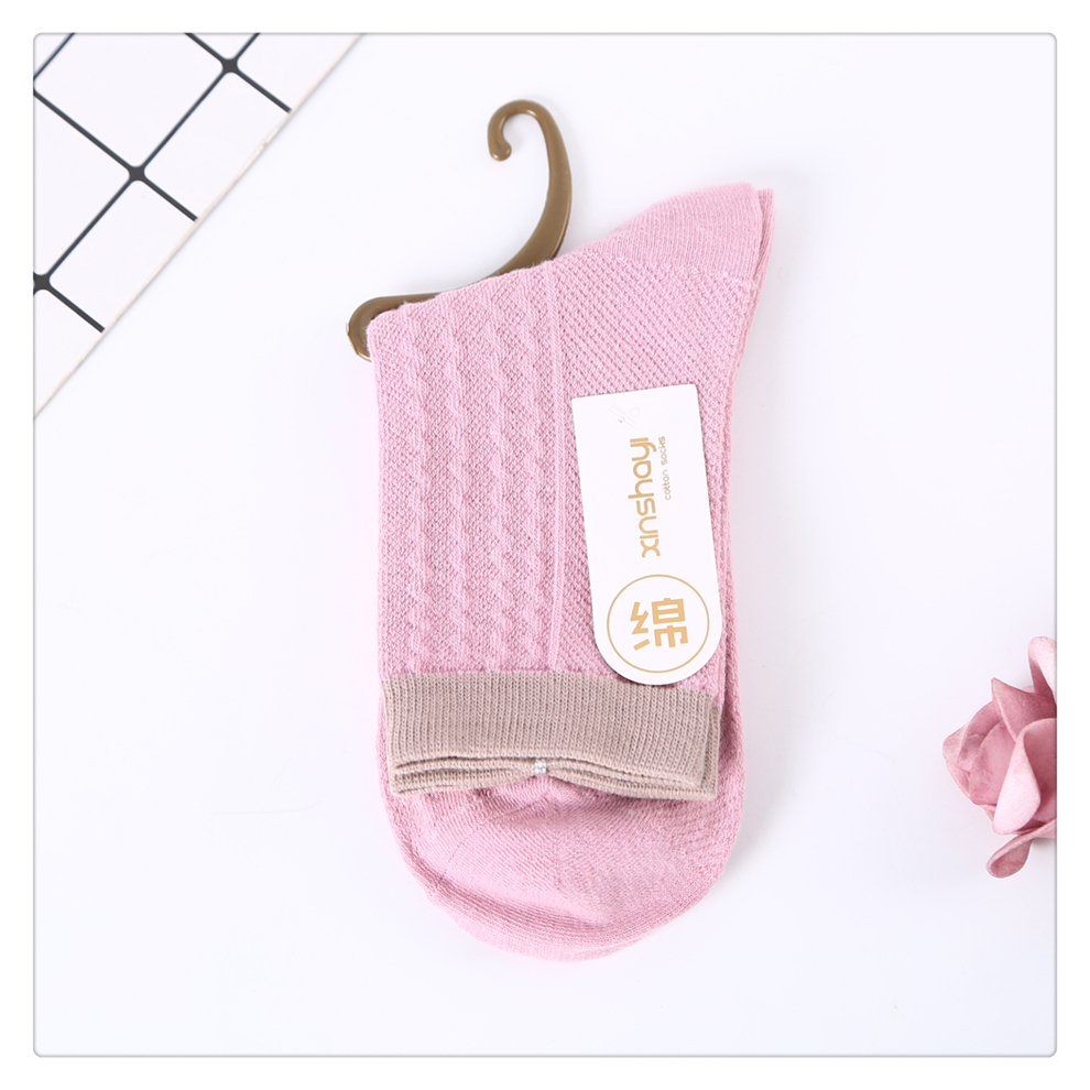Fashion Small Fresh Color Matching Cotton Fabric Business Women's Socks Multi-Color Double Needle Stockings Ladies Casual Cotton Socks Fashion Small Fresh Color Matching Cotton Fabric Business Women's Socks Multi-Color Double Needle Stockings Ladies Casual Cotton Socks