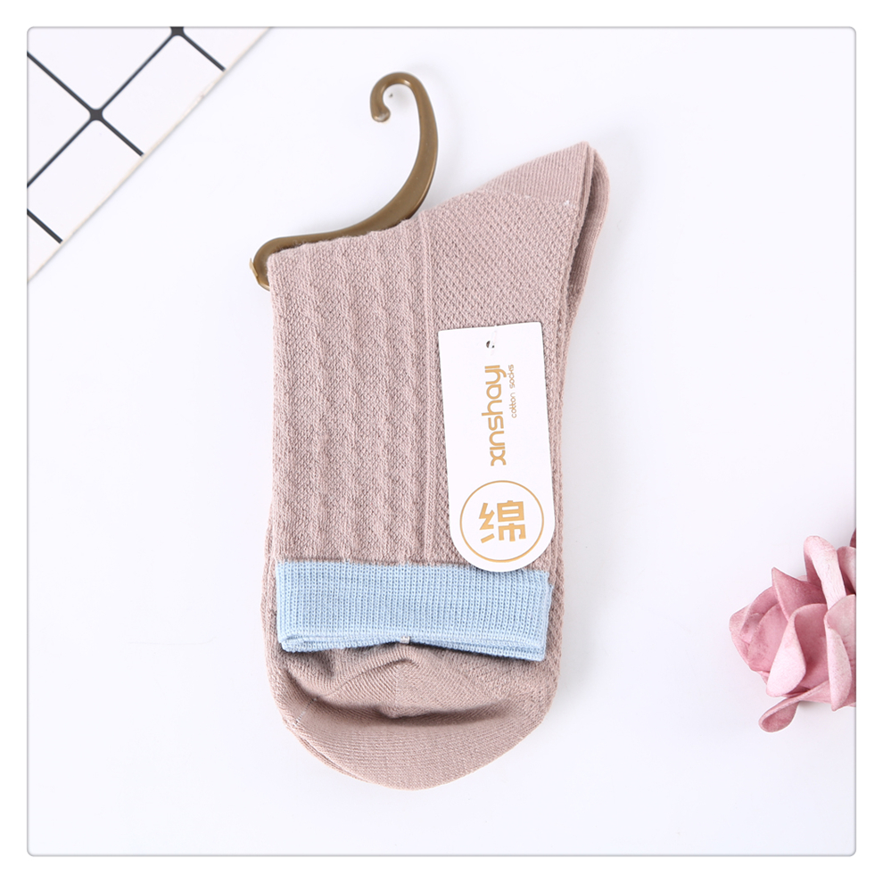 Fashion Small Fresh Color Matching Cotton Fabric Business Women's Socks Multi-Color Double Needle Stockings Ladies Casual Cotton Socks Fashion Small Fresh Color Matching Cotton Fabric Business Women's Socks Multi-Color Double Needle Stockings Ladies Casual Cotton Socks