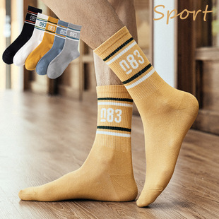 socks Mid Tube Stockings Korean Style Women's All Cotton Socks Cute Cartoon Bear Lady Long Socks Factory Wholesale