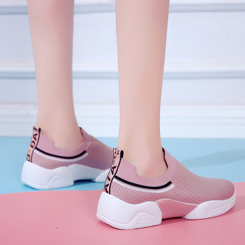 2020 Women&#039;s Casual Shoes Flying Woven Women&#039;s Socks Shoes Korean Women&#039;s Sports Shoes Wholesale Loafers