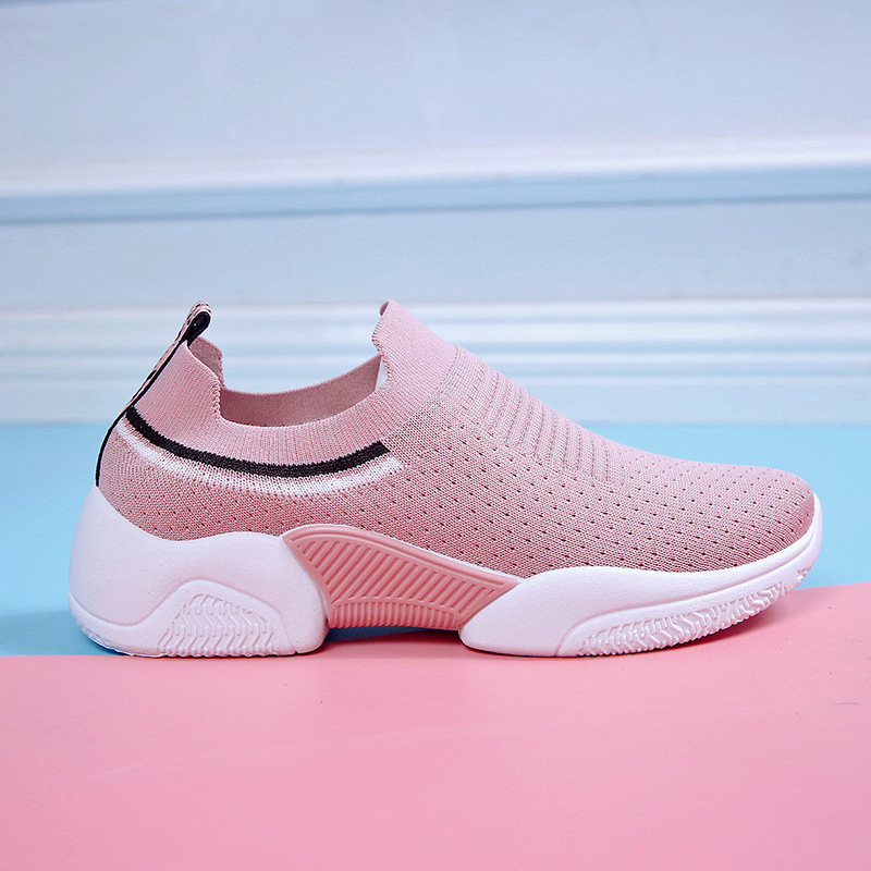 2020 Women&#039;s Casual Shoes Flying Woven Women&#039;s Socks Shoes Korean Women&#039;s Sports Shoes Wholesale Loafers