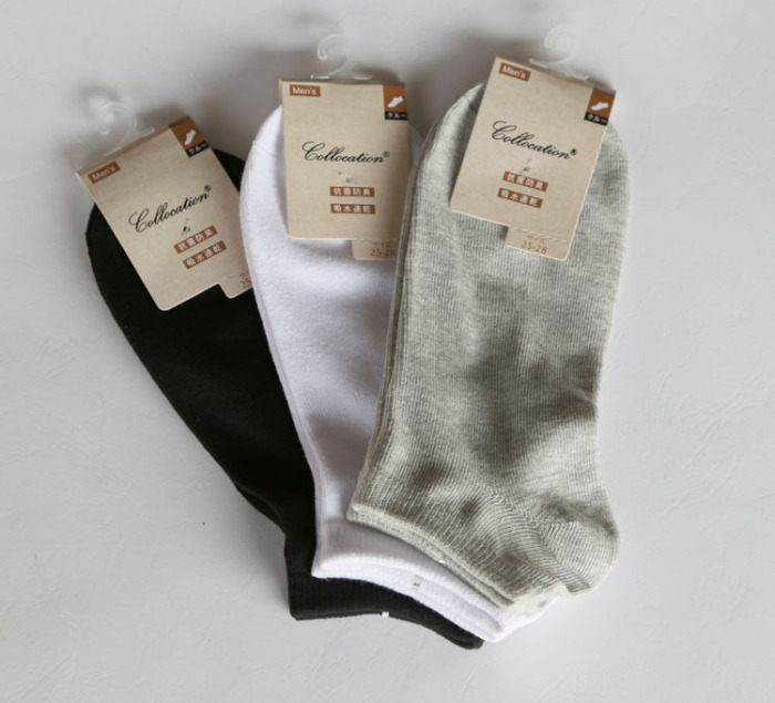 New spring/summer 2013 plain cotton flat female boat socks socks socks black white grey
