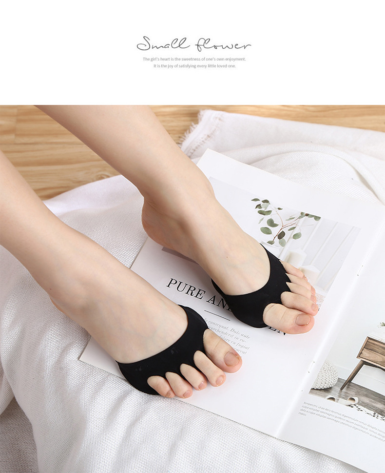 CrossBorder Women Forefoot Pad Toe Half Socks Summer Thin Arbitrary Cut Invisible Socks Five Fingers Split Toe Socks