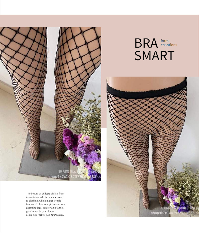 Factory Spot Black Silk Fishnet Stocking Non-Snagging Lace Hollow Romper Fishnet Stockings Mesh Stockings