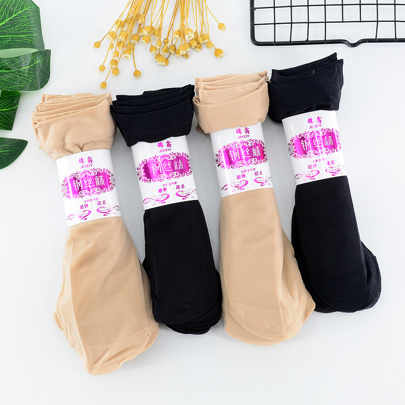 1110 Factory Direct Sales Summer Women's Short Stockings Milk Silk Reinforcement Steel Wire Stocking One Piece Dropshipping