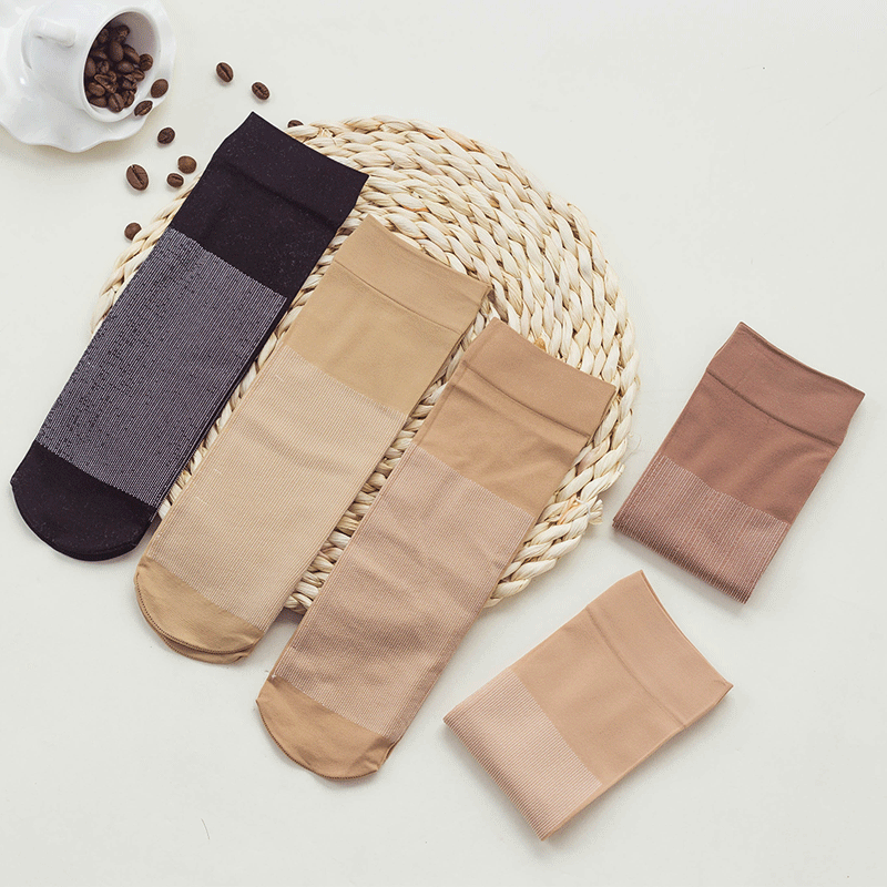 New 120d Velvet Extra Thick Silk Stockings Thick Cotton Bottom Stockings Women Non-Slip Anti-Sweat Loose Mouth Mask Steel Wire Stocking