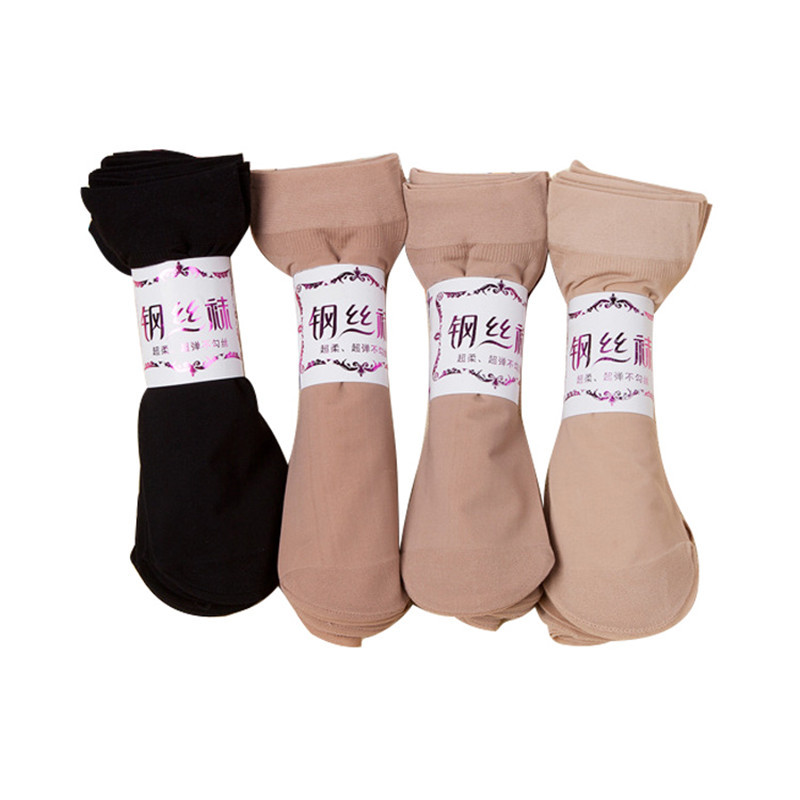 Spring and Summer Steel Wire Socks for Women Short Stockings Anti-Hook Silk Pair Socks Female Stocking Factory Wholesale