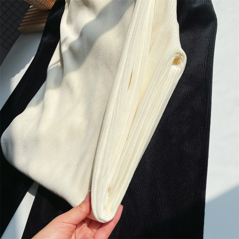 Spring 2022 New Thin Chenille Cream Pants Corduroy Wide-Leg Pants Women's Loose Straight Slimming Casual Pants