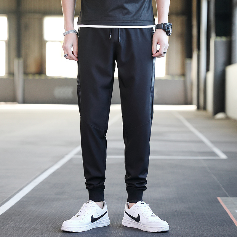 Spring and Autumn Men&#039;s Sports Pants Autumn Thin Korean Style Trendy Casual Pants Ankle Banded Pants Men&#039;s Cropped Sweatpants