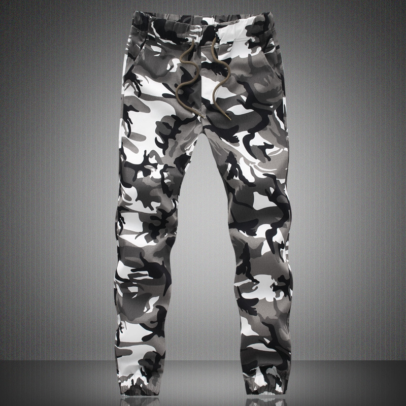 Foreign Trade New Spring and Autumn New Simple Men&#039;s Personality Fashion Casual Pants Men Camouflage Ankle-Tied Casual Pants