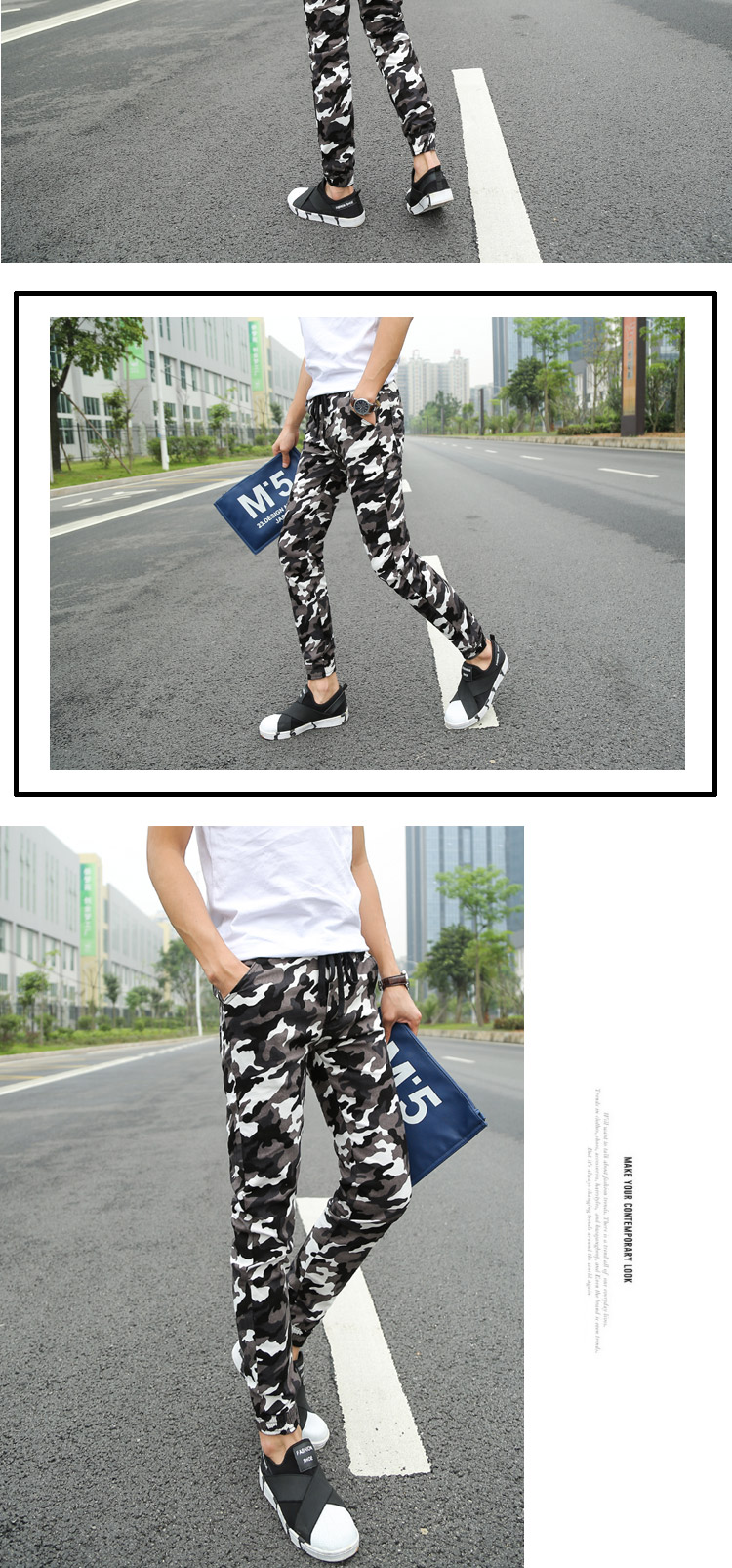 Foreign Trade New Spring and Autumn New Simple Men's Personality Fashion Casual Pants Men Camouflage Ankle-Tied Casual Pants Foreign Trade New Spring and Autumn New Simple Men's Personality Fashion Casual Pants Men Camouflage Ankle-Tied Casual Pants