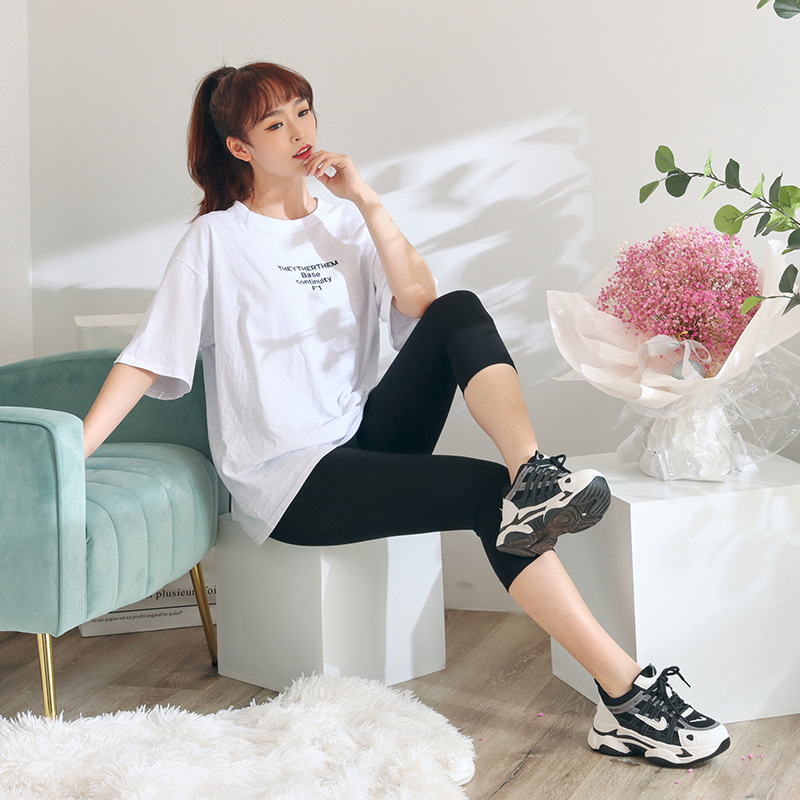Cropped Pants Women&#039;s Summer Thin Slim Casual Pants Mother&#039;s Middle Pants Women&#039;s High Waist Cropped Pants Oversized Leggings Women&#039;s
