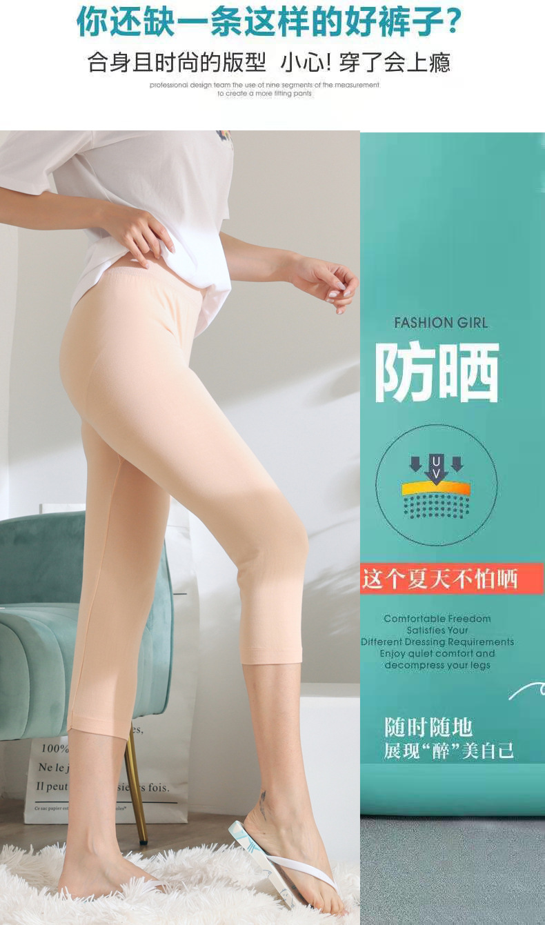 Cropped Pants Women's Summer Thin Slim Casual Pants Mother's Middle Pants Women's High Waist Cropped Pants Oversized Leggings Women's Cropped Pants Women's Summer Thin Slim Casual Pants Mother's Middle Pants Women's High Waist Cropped Pants Oversized Leggings Women's