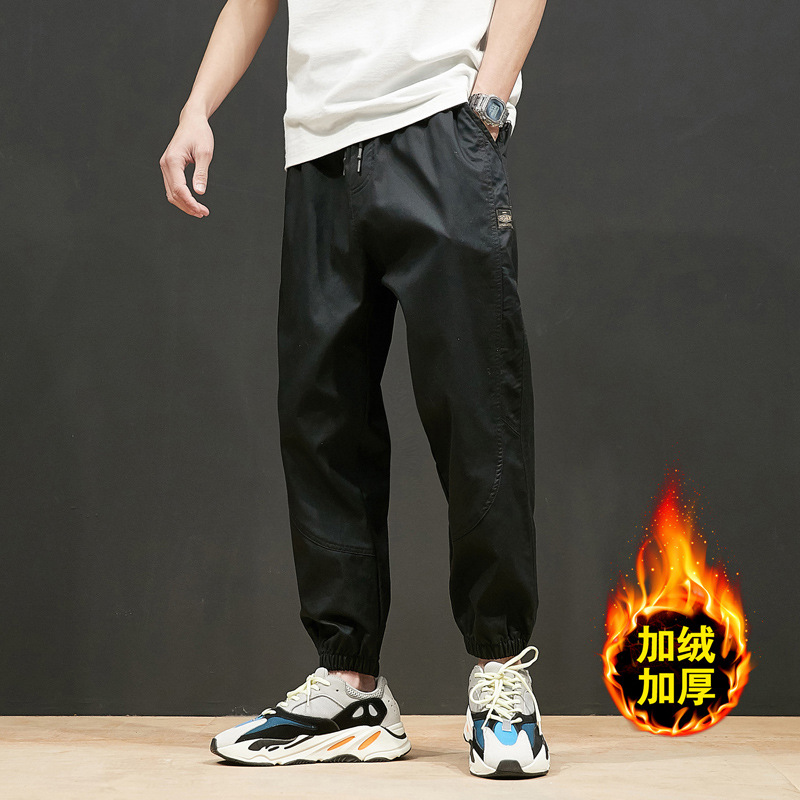 Large Size Casual Pants Men&#039;s Spring and Autumn New Men&#039;s Ankle Length Pants Korean Youth Loose Track Pants Ankle-Tied Sweatpants