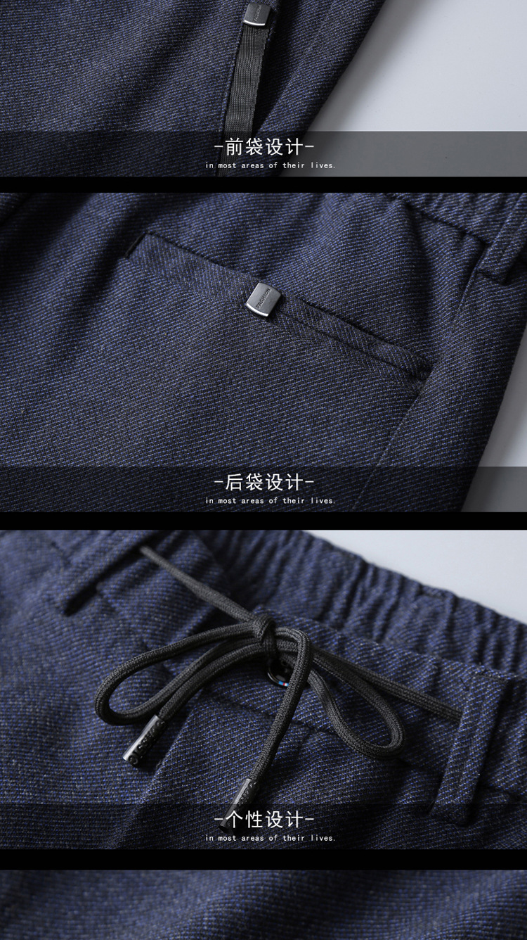 Autumn and Winter Thick Cotton and Linen Brushed Casual Pants Men's Pencil Pants Slim Stretch Men's Pants Youth Trendy Men's Clothing Wholesale Autumn and Winter Thick Cotton and Linen Brushed Casual Pants Men's Pencil Pants Slim Stretch Men's Pants Youth Trendy Men's Clothing Wholesale
