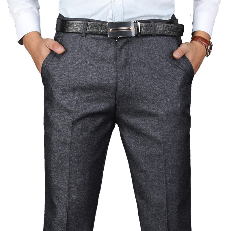 Middle-Aged Men&#039;s Pants Casual Pants Men&#039;s Spring and Fall Thick Section Men&#039;s Pants Middle-Aged and Elderly Loose Trousers High Waist Dad Pants