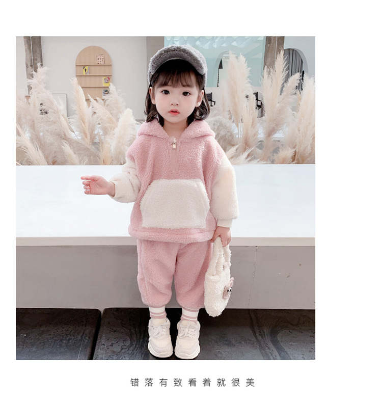 Children's Clothing Autumn and Winter Children's Suit 2021 New Baby Cartoon Thickened Casual Pants Girls' Fleece-Lined Fluffy Sweater Children's Clothing Autumn and Winter Children's Suit 2021 New Baby Cartoon Thickened Casual Pants Girls' Fleece-Lined Fluffy Sweater