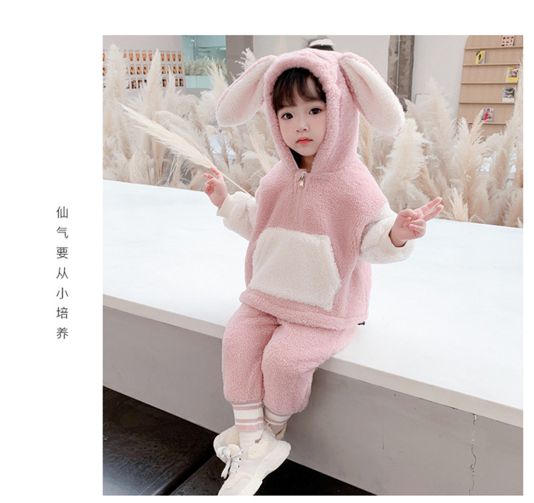 Children's Clothing Autumn and Winter Children's Suit 2021 New Baby Cartoon Thickened Casual Pants Girls' Fleece-Lined Fluffy Sweater Children's Clothing Autumn and Winter Children's Suit 2021 New Baby Cartoon Thickened Casual Pants Girls' Fleece-Lined Fluffy Sweater
