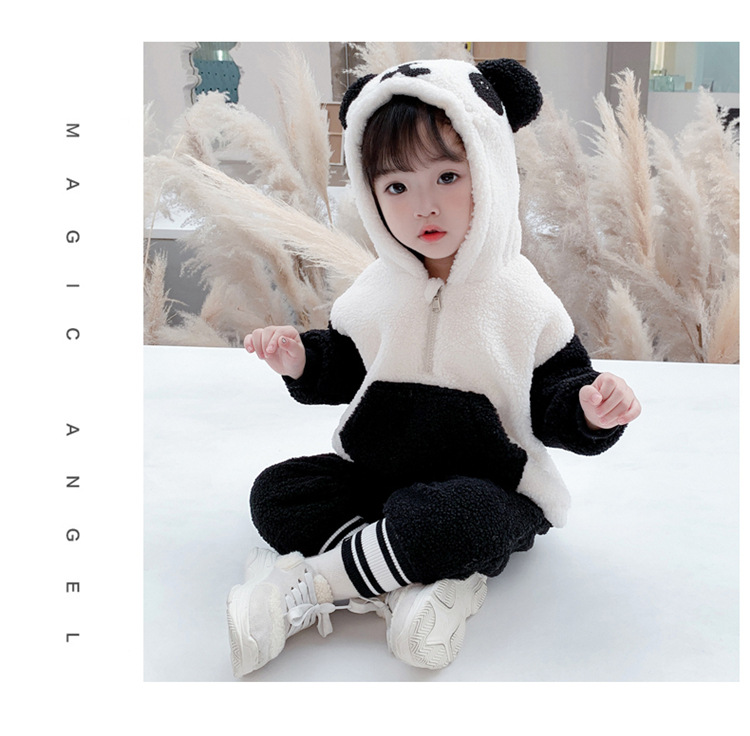 Children's Clothing Autumn and Winter Children's Suit 2021 New Baby Cartoon Thickened Casual Pants Girls' Fleece-Lined Fluffy Sweater Children's Clothing Autumn and Winter Children's Suit 2021 New Baby Cartoon Thickened Casual Pants Girls' Fleece-Lined Fluffy Sweater