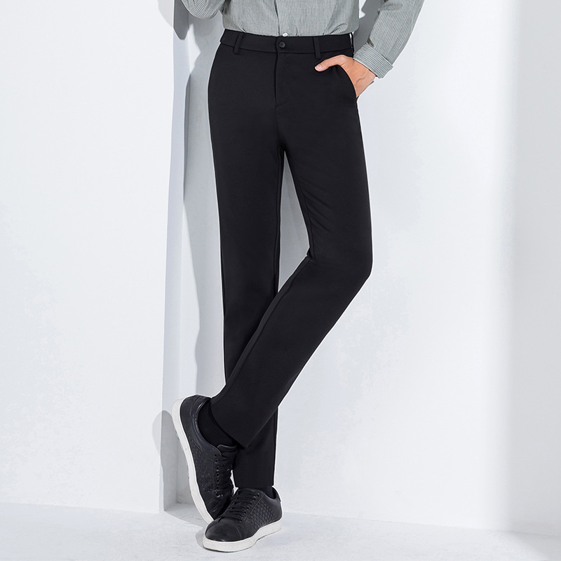 61 Business Casual Pants Men&#039;s 20 Autumn and Winter New Slim Fit All-Matching Straight Trousers Middle-Aged High Waist Autumn Casual Pants