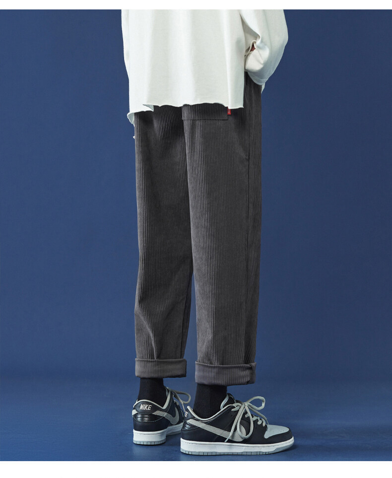 Autumn and Winter Corduroy Men's Pants Large Size Loose Track Pants Men's Draping Casual Pants Trendy Sweatpants Straight Solid Color Autumn and Winter Corduroy Men's Pants Large Size Loose Track Pants Men's Draping Casual Pants Trendy Sweatpants Straight Solid Color