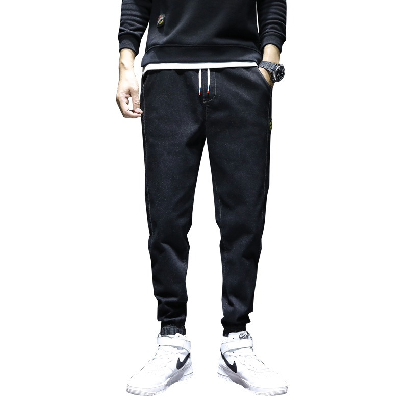 Elastic Waist Jeans Men&#039;s Loose Slightly Elastic Harem Pants Spring New Casual Pants 2022 New Cropped Pants