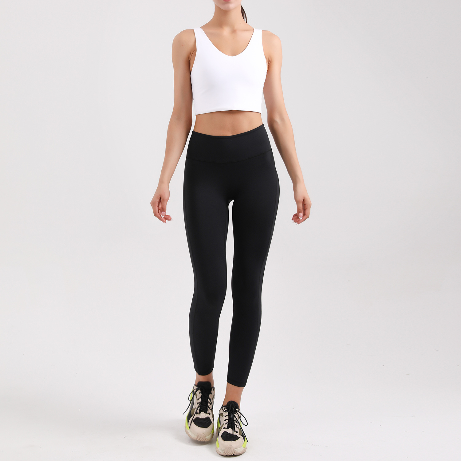 New Yoga Pants Peach Hip Raise Tights High Waist Belly Contracting Fitness Pants Anti-Embarrassment Running Casual Pants