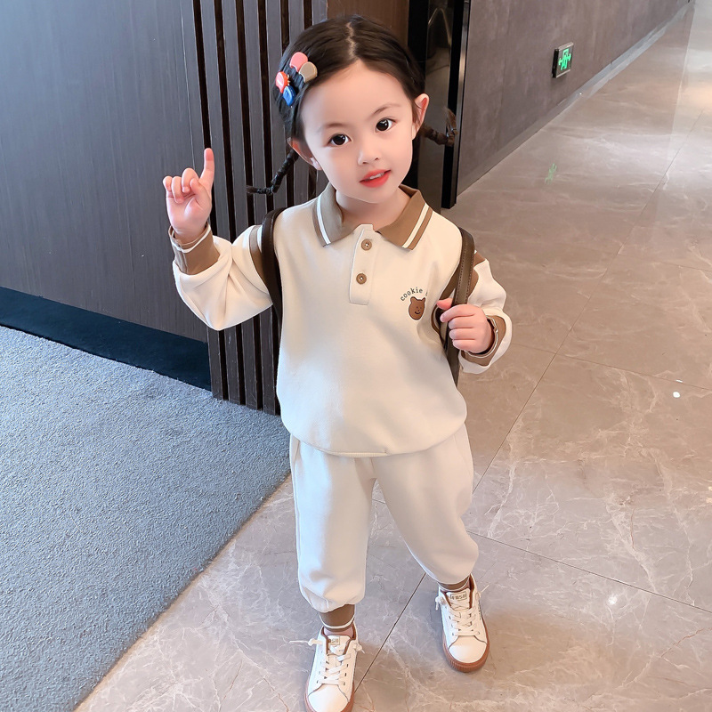 Girls&#039; Autumn Internet Hot Suit 2021 New Children&#039;s Autumn Clothing Sports Casual Pants Baby Girl Sweatshirt Two-Piece Suit Fashion