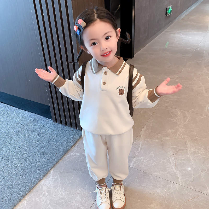 Girls&#039; Autumn Internet Hot Suit 2021 New Children&#039;s Autumn Clothing Sports Casual Pants Baby Girl Sweatshirt Two-Piece Suit Fashion