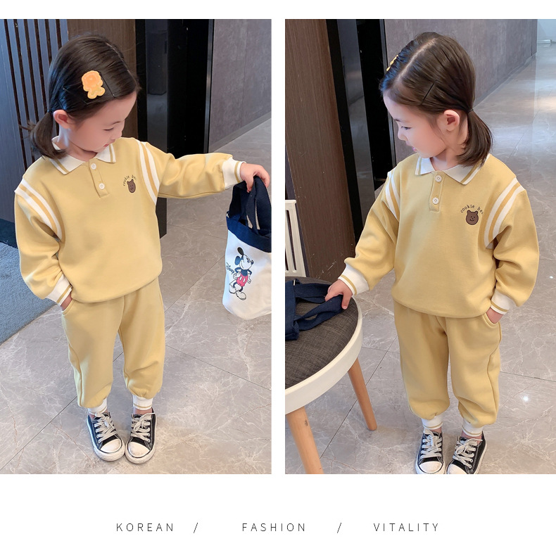 Girls' Autumn Internet Hot Suit 2021 New Children's Autumn Clothing Sports Casual Pants Baby Girl Sweatshirt Two-Piece Suit Fashion Girls' Autumn Internet Hot Suit 2021 New Children's Autumn Clothing Sports Casual Pants Baby Girl Sweatshirt Two-Piece Suit Fashion