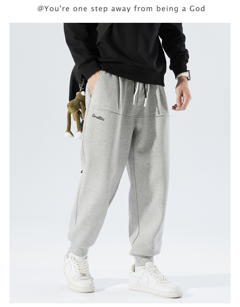 Casual Pants Men's 2022 Men's Sweatpants Spring New Versatile Ankle-Length Sports Pants Large Size Loose Ankle-Tied Harem Pants Casual Pants Men's 2022 Men's Sweatpants Spring New Versatile Ankle-Length Sports Pants Large Size Loose Ankle-Tied Harem Pants
