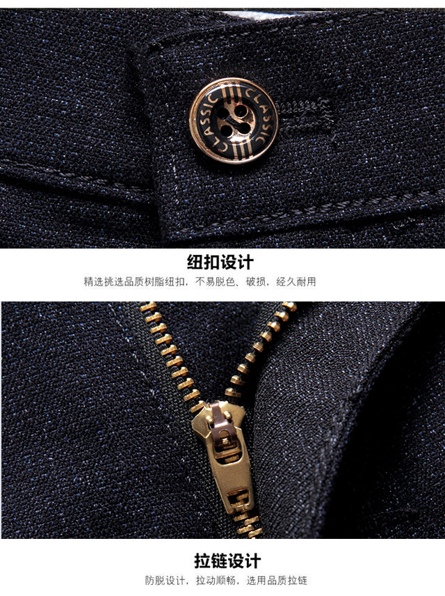 202 Spring and Summer New Middle-Aged and Elderly Suit Pants Men's Loose Casual Pants High Waist Straight Men's Pants Trousers Dad Pants