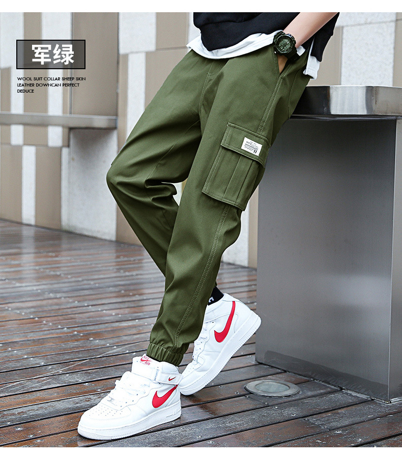Overalls Men's 2022 Spring Thickened New Men's Fashionable Loose Casual Pants Large Size Cropped Pants Fleece-Lined Pants Men's Overalls Men's 2022 Spring Thickened New Men's Fashionable Loose Casual Pants Large Size Cropped Pants Fleece-Lined Pants Men's