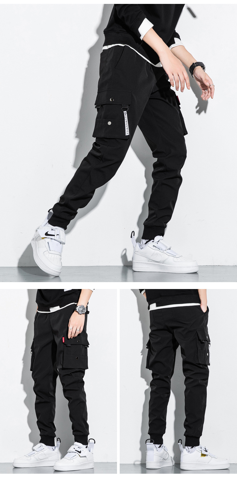 Overalls Men's 2022 Spring Thickened New Men's Fashionable Loose Casual Pants Large Size Cropped Pants Fleece-Lined Pants Men's Overalls Men's 2022 Spring Thickened New Men's Fashionable Loose Casual Pants Large Size Cropped Pants Fleece-Lined Pants Men's