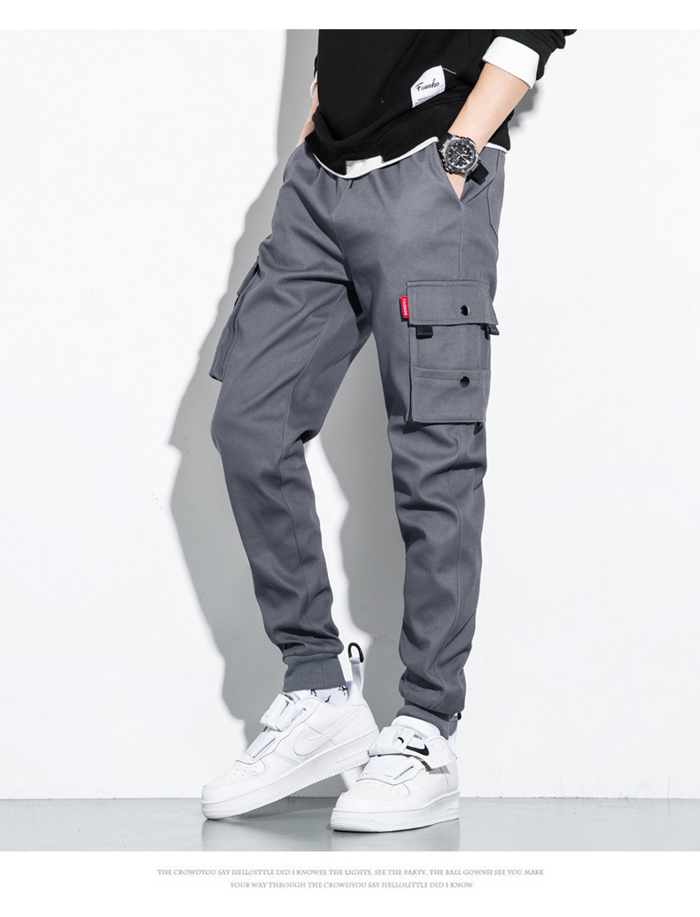 Overalls Men's 2022 Spring Thickened New Men's Fashionable Loose Casual Pants Large Size Cropped Pants Fleece-Lined Pants Men's Overalls Men's 2022 Spring Thickened New Men's Fashionable Loose Casual Pants Large Size Cropped Pants Fleece-Lined Pants Men's