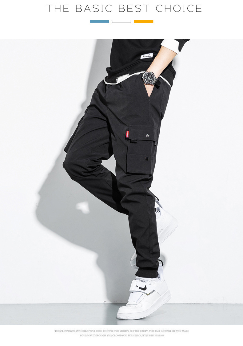 Overalls Men's 2022 Spring Thickened New Men's Fashionable Loose Casual Pants Large Size Cropped Pants Fleece-Lined Pants Men's Overalls Men's 2022 Spring Thickened New Men's Fashionable Loose Casual Pants Large Size Cropped Pants Fleece-Lined Pants Men's