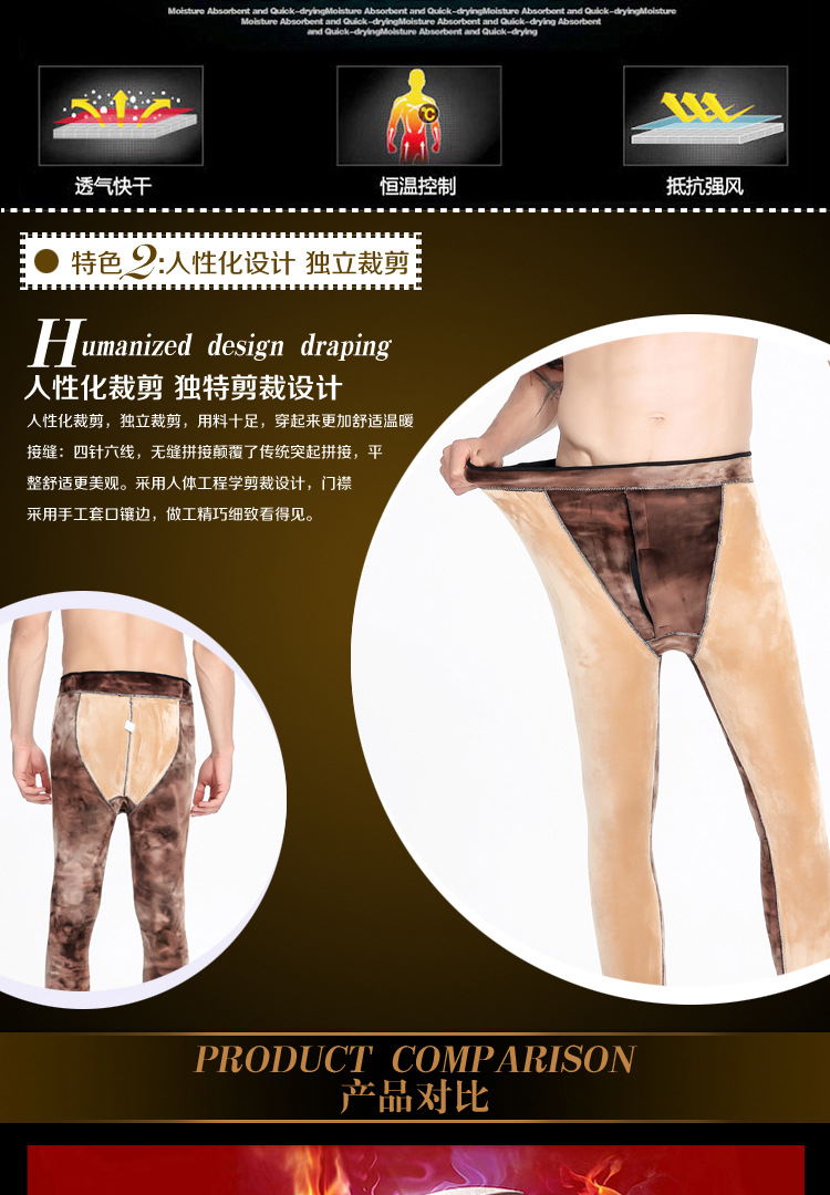 New low-priced men's long Johns cotton woollen trousers slim warm pants thick wechat business source young leggings New low-priced men's long Johns cotton woollen trousers slim warm pants thick wechat business source young leggings