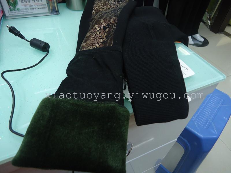 High-grade leather ironing warm pants slim waist waist PU Korean women seamless pants