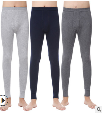 Winter warm men&#039;s long Johns Pure cotton men&#039;s Underwear Pure color Slim warm pants Leggings wholesale