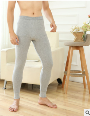 Winter warm men&#039;s long Johns Pure cotton men&#039;s Underwear Pure color Slim warm pants Leggings wholesale