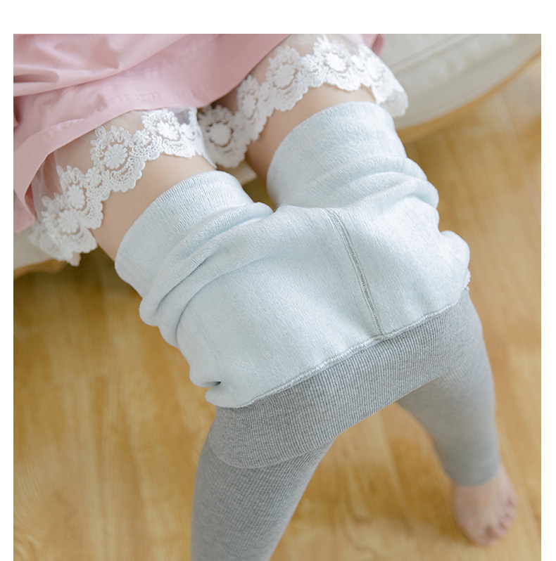 Warm and plush vertical thread cotton trousers play underwear warm pants
