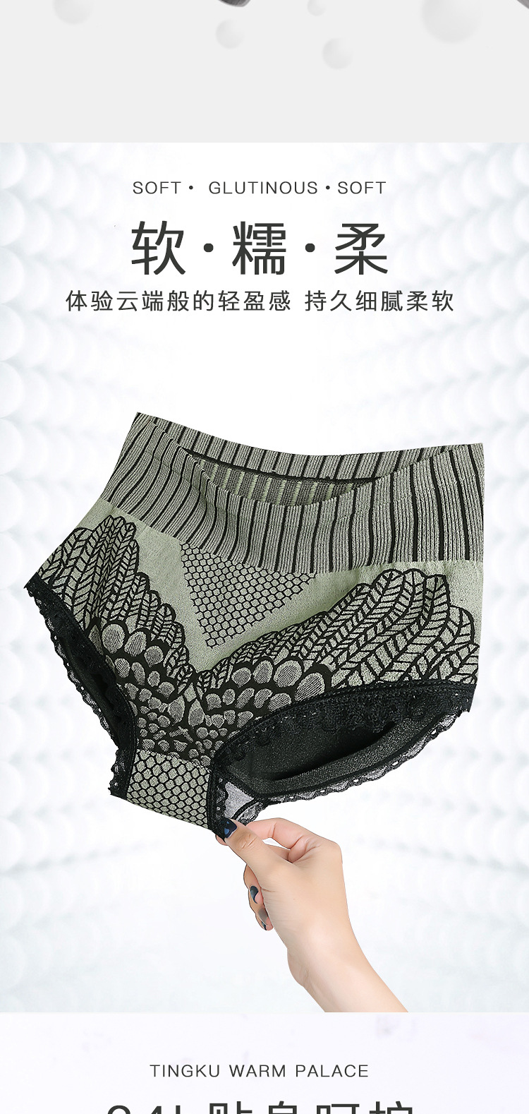 Popular Court Pants Second Generation 2.0 Graphene Lace Large Size Underwear High Waisted Tuck Pants Hip Lifting Warm Pants