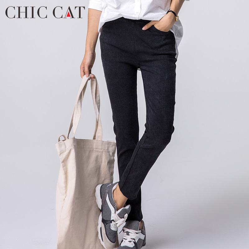 New Style Pencil Pants Women's Korean-Style Bamboo Woven Pencil Pants Pencil Pants Yiwu Leggings