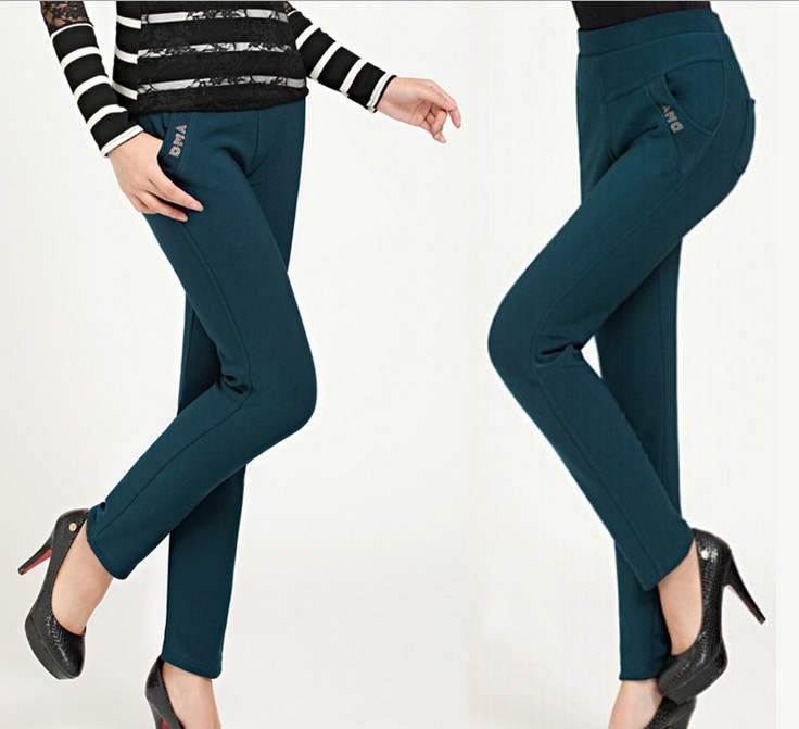 Bamboo charcoal in elderly leisure trousers jeans four pocket size pencil pants Leggings